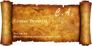 Czene Arnold névjegykártya