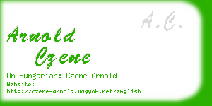 arnold czene business card